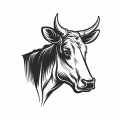 Fototapeta na wymiar Cow, Bull, Hollstein Cow, Highland Cow Logo. Generative AI