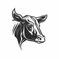Fototapeta na wymiar Cow, Bull, Hollstein Cow, Highland Cow Logo. Generative AI