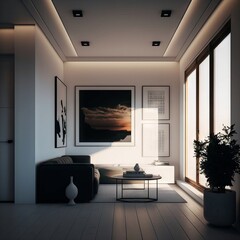 modern living room Generative AI