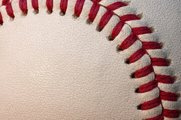 High resolution detail of baseball