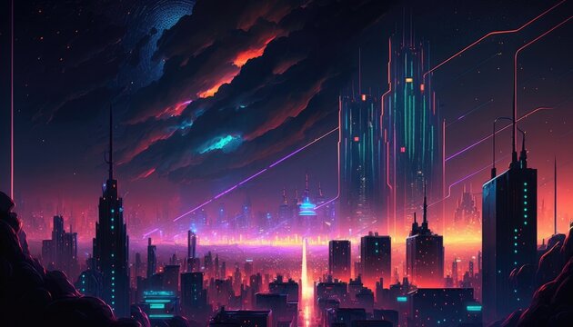 HD wallpaper: cyberpunk, skyscraper, upside down, animated movies