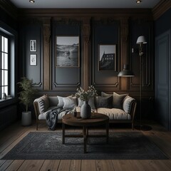 Fototapeta premium living room interior Generative AI
