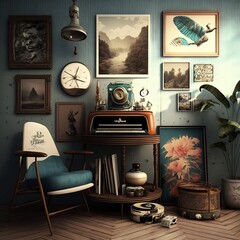 living room interior Generative AI
