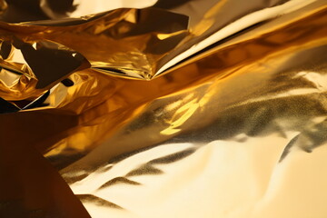 gold foil metallic background texture, made with generative ai 