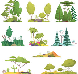 Ecosystem Types Set - obrazy, fototapety, plakaty