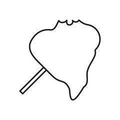 Cotton Candy Black and White Icon