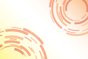 オレンジの曲線と円形をあしらった落ち着いたトーンの背景