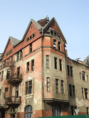 old run-down house  in tcherniakhovsk, russia, former insterburg, east prussia 