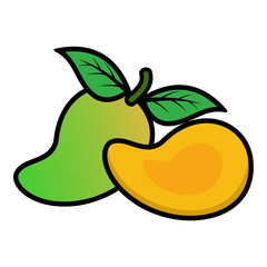Illustration Vector Graphic of mango fruit, food icon