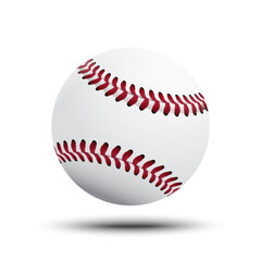 Vector illustration. Baseball ball isolated on white background. 
