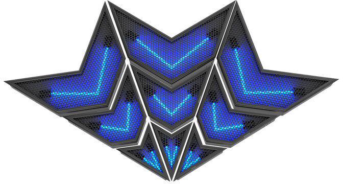 3D NEON PAINEL SETA TRIANGULO GRADES PARA COMPOSI&Ccedil;&Atilde;O	
