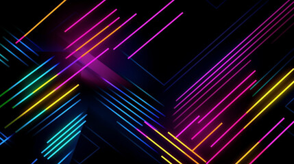 Fototapeta premium Neon style modern background created with generative ai