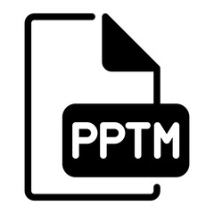 pptm glyph icon