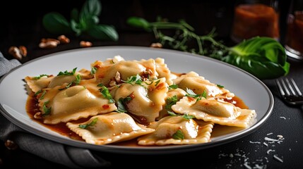 Homemade ravioli