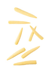 Falling Baby corn cutout, Png file.