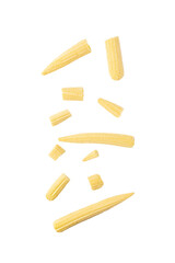 Falling Baby corn cutout, Png file.