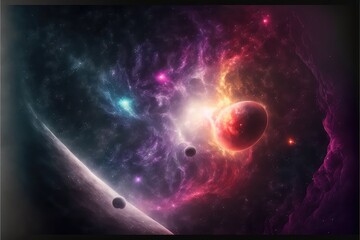 Obraz premium scenery of infinity beauty of the universe space sky generative ai