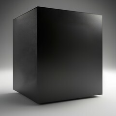 Black box isolated on a white background - generative ai