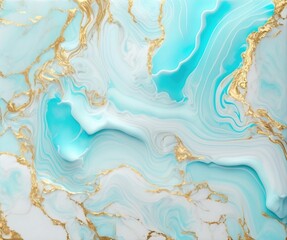 golden and blue agate marble texture banner for modern decor generative ai