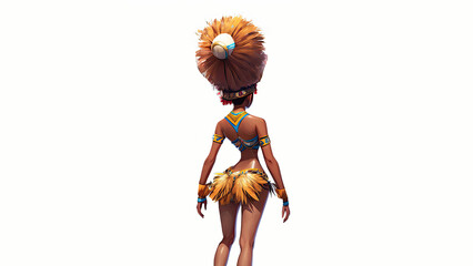 Brazilian Female Dancer, Carnival Concept.