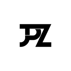 jpz typography letter monogram logo design