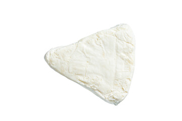 Soft goat and sheep milk cheese.  Isolated, transparent background.