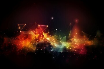 Digital Neon Glow: Abstract Light Background Illustration
