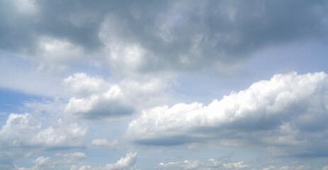 Overcast sky. Dramatic gray sky and dark clouds before rain in rainy season. Cloudy and moody sky....