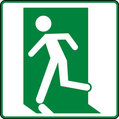 Emergency Exit Symbol (Left) Sign