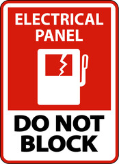 Electrical Panel Do Not Block Floor Label