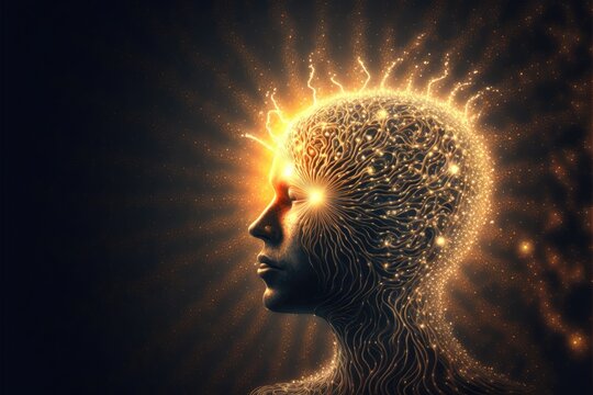 mystical mind exploring the spiritual and mental power of human head generative ai