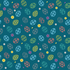 Vector seamless pattern Easter eggs