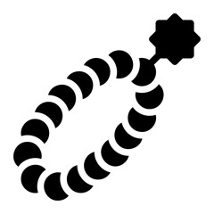 tasbih glyph icon