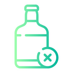 no alcohol gradient icon