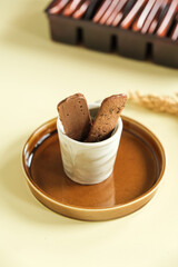 chocolate tounge cookies or lidah kucing

