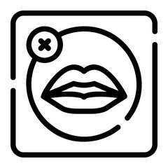 no gossip line icon