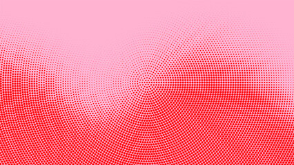 Halftone dots abstract background. Wavy dotted texture.