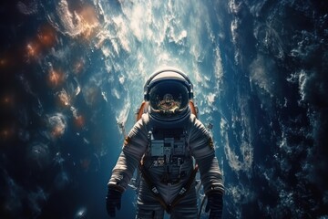 Obraz premium astronaut in deep space, made with generated ai