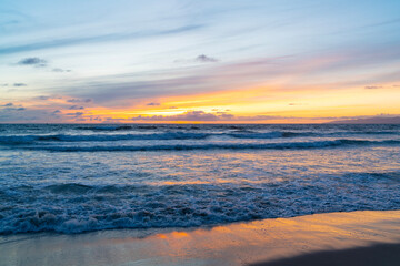 Fototapeta na wymiar Golden Sunset On The Ocean