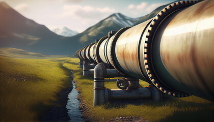 Oil or gas pipeline. Generative Ai