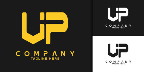 initial UP logo creative ,for business logo and company logo