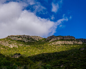 clouds over the mountains