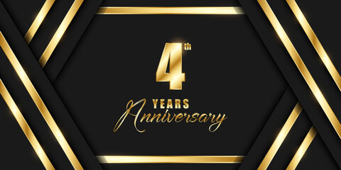 4th anniversary illustration background.