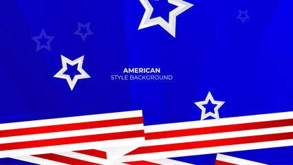 American style geometric banner design