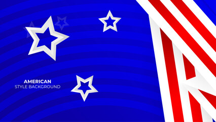 American style geometric banner design