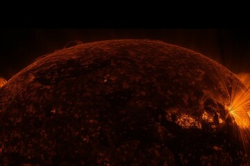 A close-up of the sun's surface Generative AI