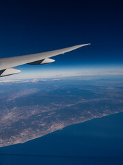 Fototapeta premium view from airplane window