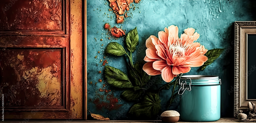 Aufkleber a vivid painting was created to be used as a website background, with life and imagination inspiring