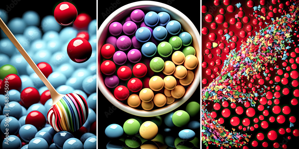 Poster a: a wallpaper with a variety of colourful colours in high definition was created - generative ai.