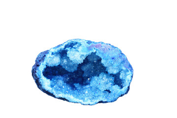 3d rendering of a blue cloud isolated on a white background.